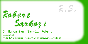 robert sarkozi business card